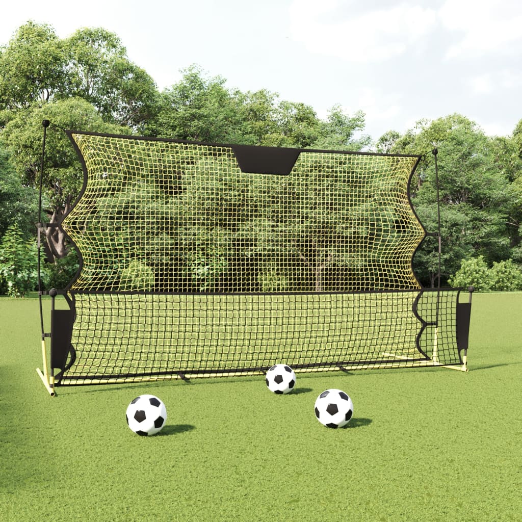 Vidaxl Football Remoundnet 183x85x120 cm poliestere nero e giallo