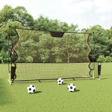 Vidaxl voetbal reboundnet 183x85x120 cm polyester zwart en geel