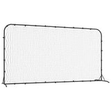 Vidaxl football rebounder 366x90x183 cm HDPE Black