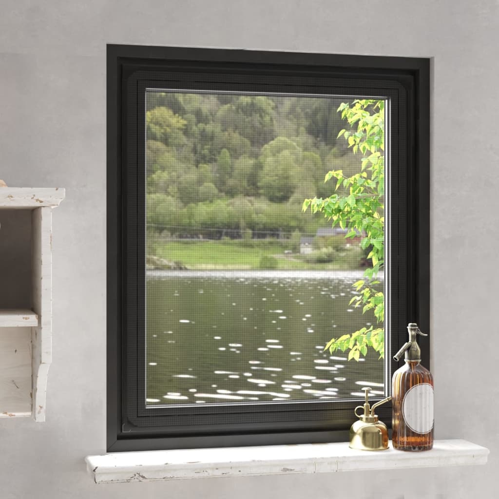 Vidaxx moustiquaire pour fenêtres magnétique 100x120 cm anthracite