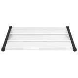 Vidaxx auvent de porte 122x90 cm polycarbonate noir et transparent