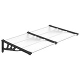 Vidaxx auvent de porte 152,5x90 cm polycarbonate noir et transparent