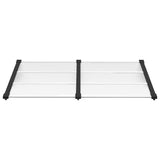 Vidaxx auvent de porte 152,5x90 cm polycarbonate noir et transparent