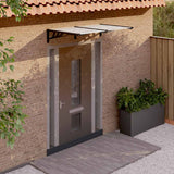 Vidaxx auvent de porte 152,5x90 cm polycarbonate noir et transparent