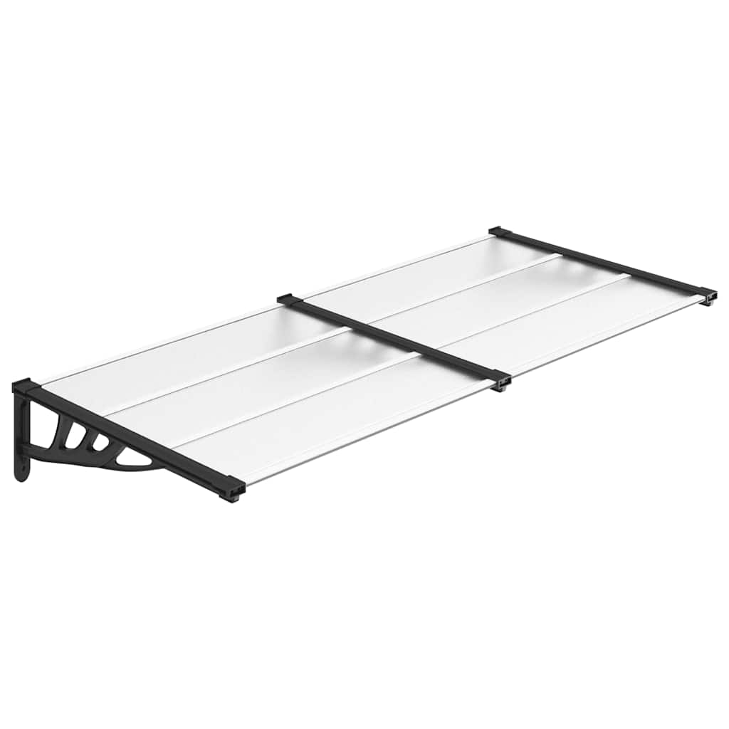 Vidaxx auvent de porte 199x90 cm polycarbonate noir et transparent