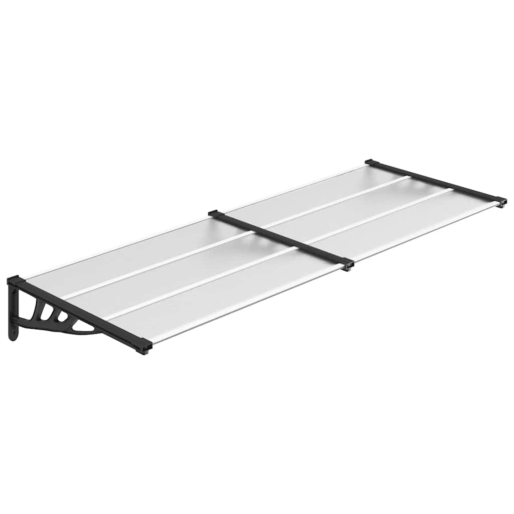 Vidaxx auvent de porte 239x90 cm polycarbonate noir et transparent