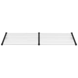 Vidaxx auvent de porte 239x90 cm polycarbonate noir et transparent