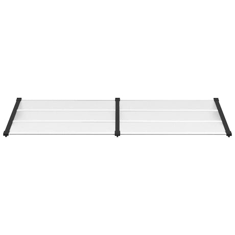 Vidaxx auvent de porte 239x90 cm polycarbonate noir et transparent