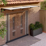 Vidaxx auvent de porte 358,5x90 cm polycarbonate noir et transparent