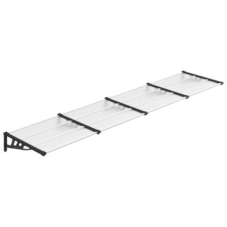 Vidaxx auvent de porte 396x90 cm polycarbonate noir et transparent