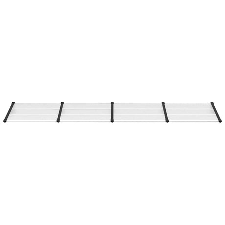 Vidaxx auvent de porte 396x90 cm polycarbonate noir et transparent