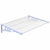 Auvent de porte Vidaxx 122x90 cm polycarbonate gris et transparent