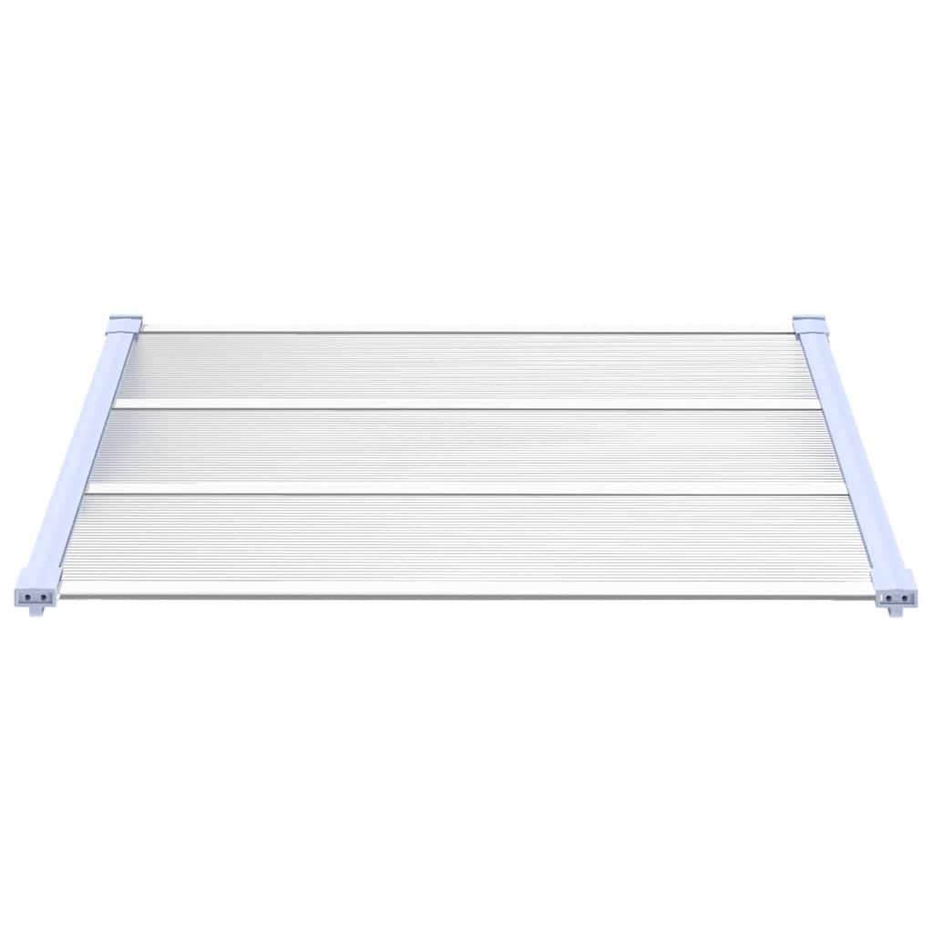 Auvent de porte Vidaxx 122x90 cm polycarbonate gris et transparent