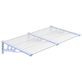 Auvent de porte Vidaxx 152,5x90 cm polycarbonate gris et transparent