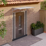 Auvent de porte Vidaxx 152,5x90 cm polycarbonate gris et transparent
