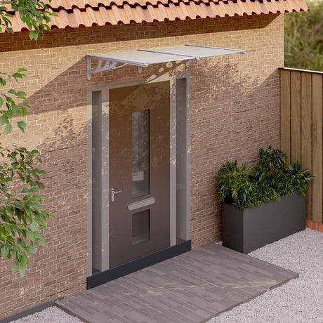 Auvent de porte Vidaxx 152,5x90 cm polycarbonate gris et transparent