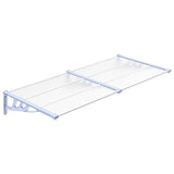 Auvent de porte Vidaxx 199x90 cm polycarbonate gris et transparent