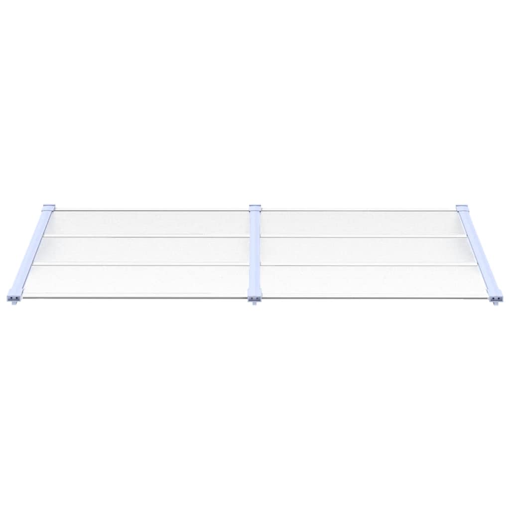 Auvent de porte Vidaxx 199x90 cm polycarbonate gris et transparent