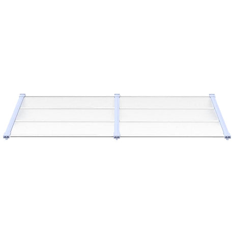 Auvent de porte Vidaxx 199x90 cm polycarbonate gris et transparent