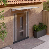 Auvent de porte Vidaxx 199x90 cm polycarbonate gris et transparent
