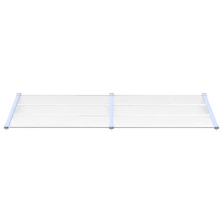 Auvent de porte Vidaxx 239x90 cm polycarbonate gris et transparent