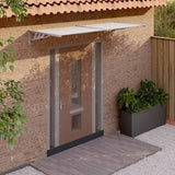 Auvent de porte Vidaxx 239x90 cm polycarbonate gris et transparent