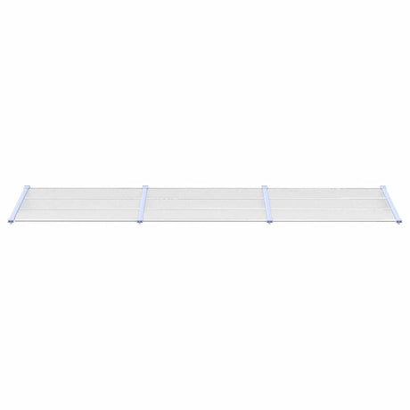 Auvent de porte Vidaxx 358,5x90 cm polycarbonate gris et transparent