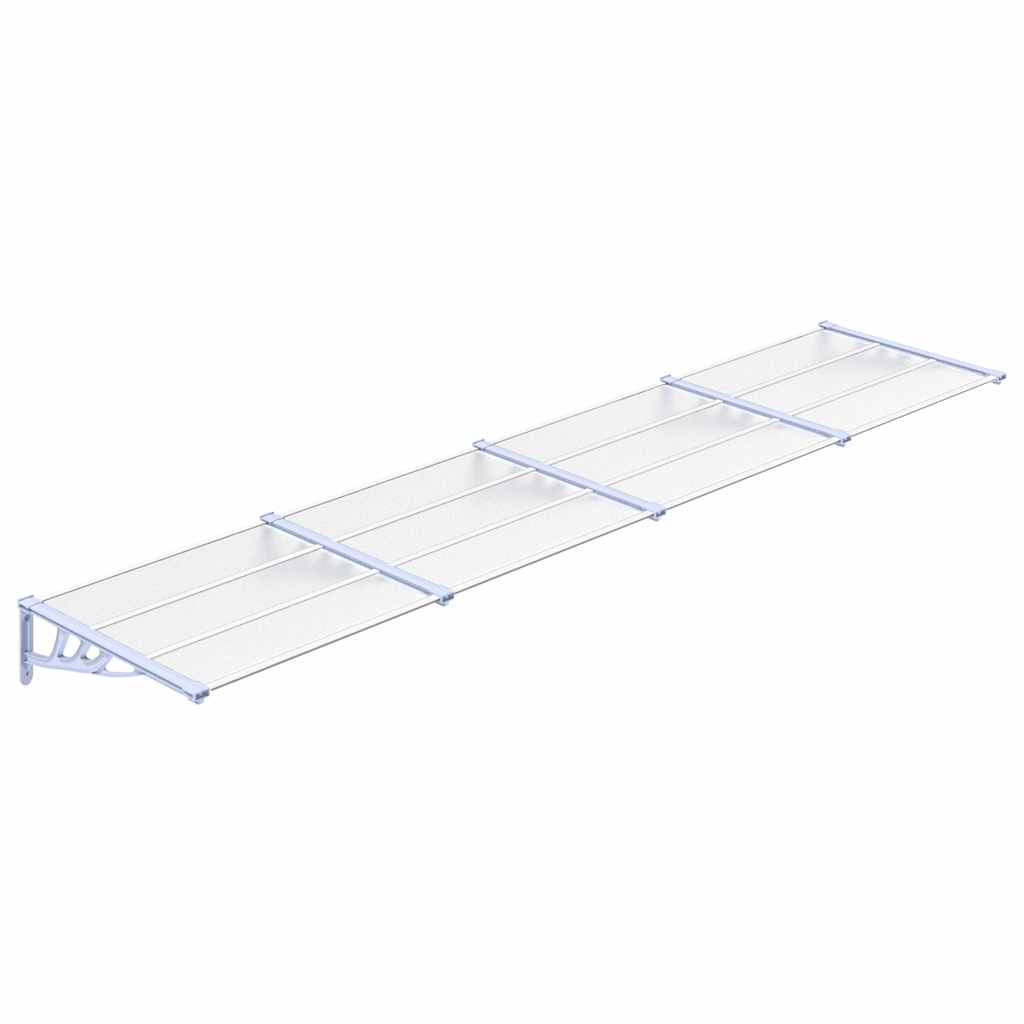 Auvent de porte Vidaxx 396x90 cm polycarbonate gris et transparent