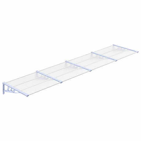 Auvent de porte Vidaxx 396x90 cm polycarbonate gris et transparent