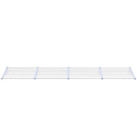 Auvent de porte Vidaxx 396x90 cm polycarbonate gris et transparent