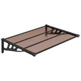 Vidaxx auvent de porte 122x90 cm polycarbonate noir