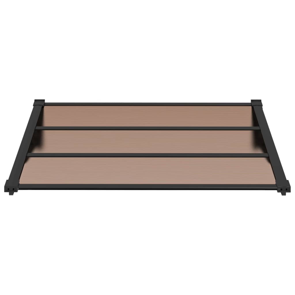 Vidaxl Porte auvent 122x90 cm Polycarbonate noir