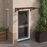 Vidaxl Porte auvent 122x90 cm Polycarbonate noir