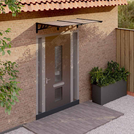 Vidaxx auvent de porte 152,5x90 cm polycarbonate noir