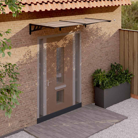 Vidaxx auvent de porte 199x90 cm polycarbonate noir