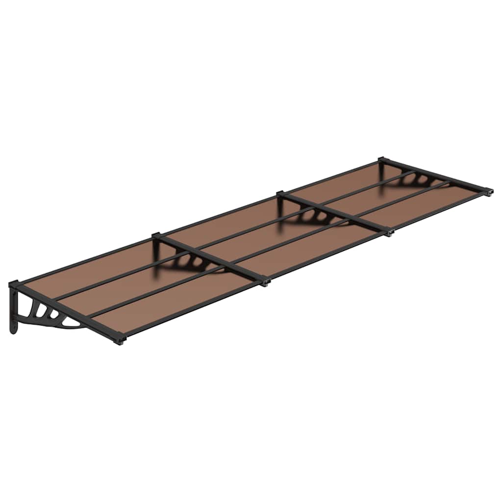 Vidaxx auvent de porte 297,5x90 cm polycarbonate noir