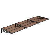 Vidaxx auvent de porte 297,5x90 cm polycarbonate noir