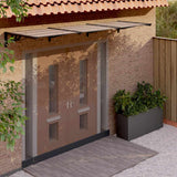 Vidaxx auvent de porte 297,5x90 cm polycarbonate noir