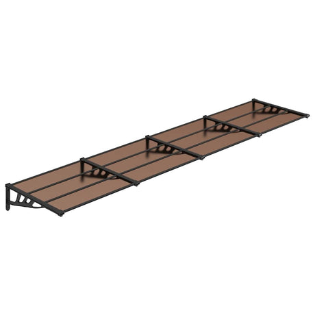 Vidaxx auvent de porte 396x90 cm polycarbonate noir