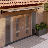 Vidaxx auvent de porte 396x90 cm polycarbonate noir