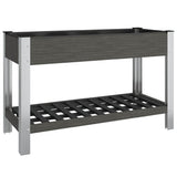 Vidaxx jardinière surélevée avec étagère 120x50x75 cm hkc gris