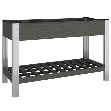 Vidaxx jardinière surélevée avec étagère 120x50x75 cm hkc gris