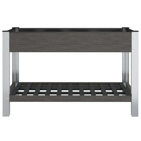 Vidaxx jardinière surélevée avec étagère 120x50x75 cm hkc gris