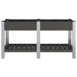Vidaxx jardinière surélevée avec étagère 150x50x75 cm hkc gris