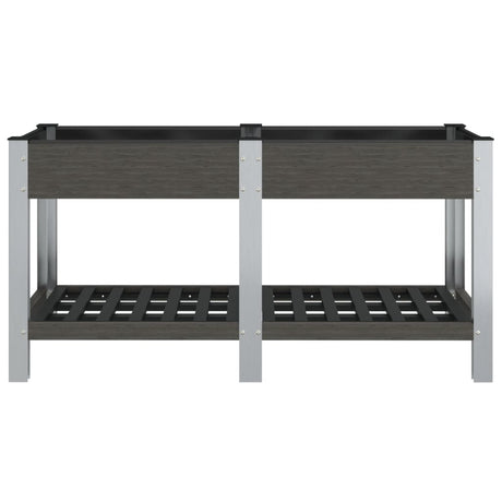 Vidaxx jardinière surélevée avec étagère 150x50x75 cm hkc gris