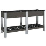Vidaxx jardinière surélevée avec étagère 175x50x75 cm hkc gris