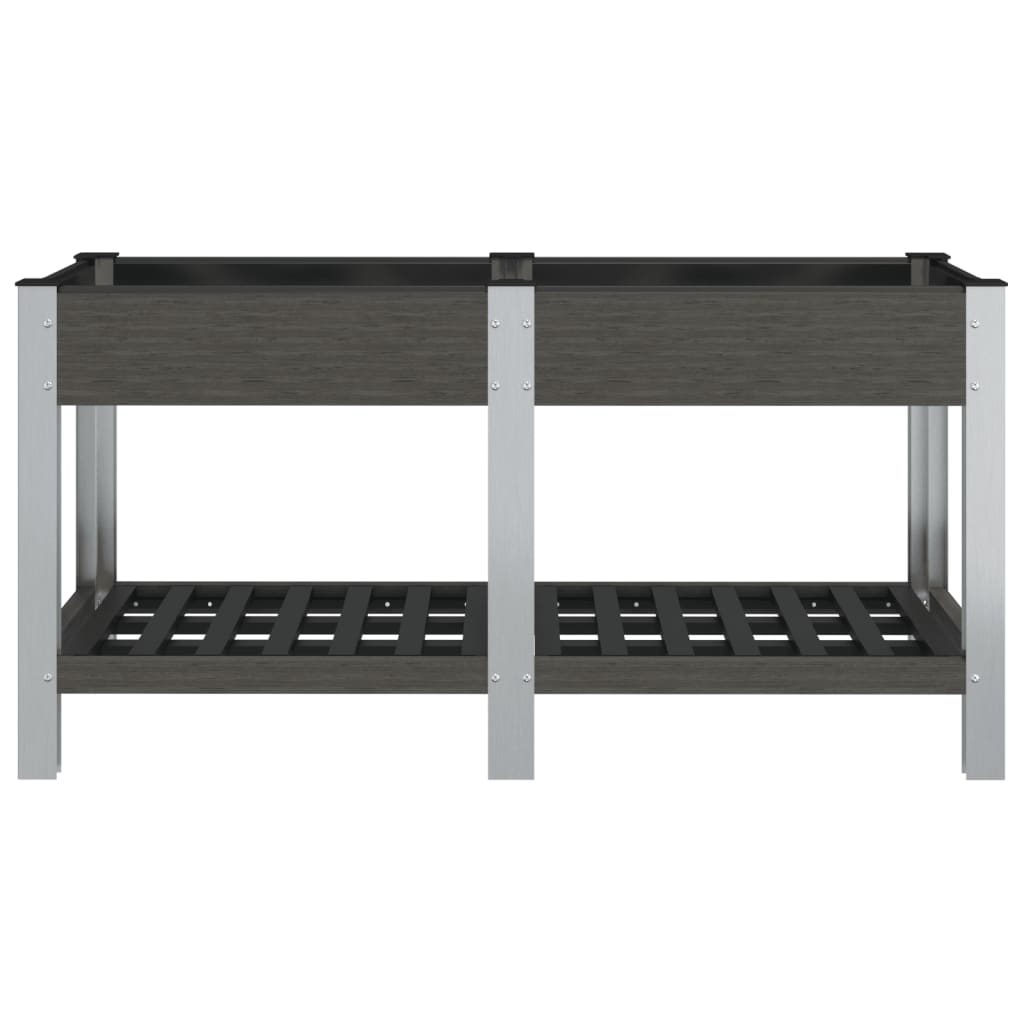 Vidaxx jardinière surélevée avec étagère 175x50x75 cm hkc gris