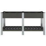 Vidaxx jardinière surélevée avec étagère 175x50x75 cm hkc gris