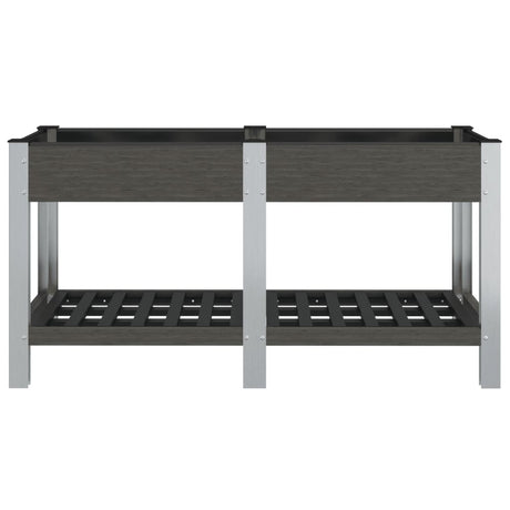 Vidaxx jardinière surélevée avec étagère 175x50x75 cm hkc gris