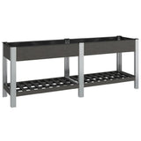 VidaXL jardinière surélevée avec étagère 200x50x75 cm hkc gris